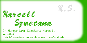 marcell szmetana business card